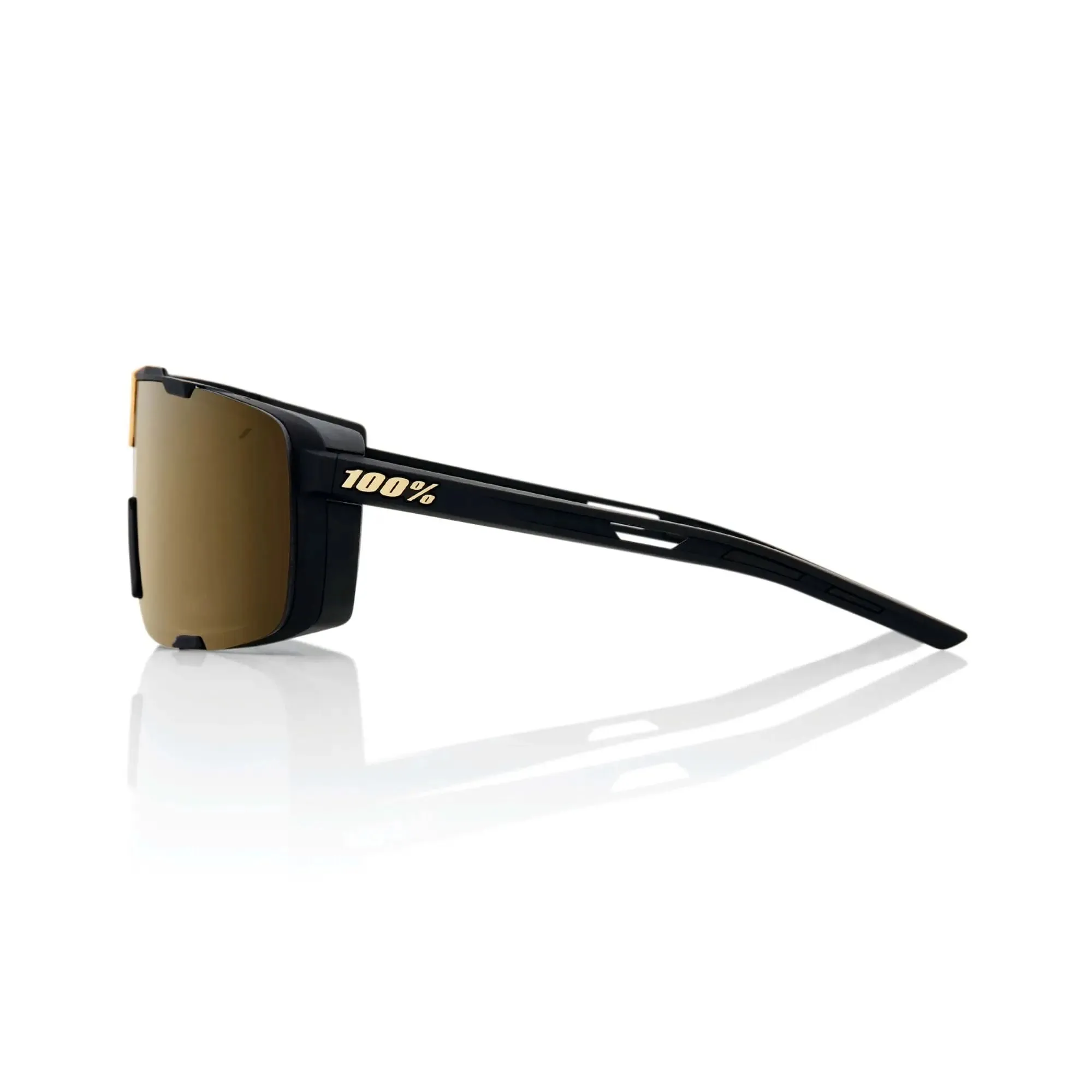 100% Eastcraft Glasses Soft Tact Black / Soft Gold Mirror Lens