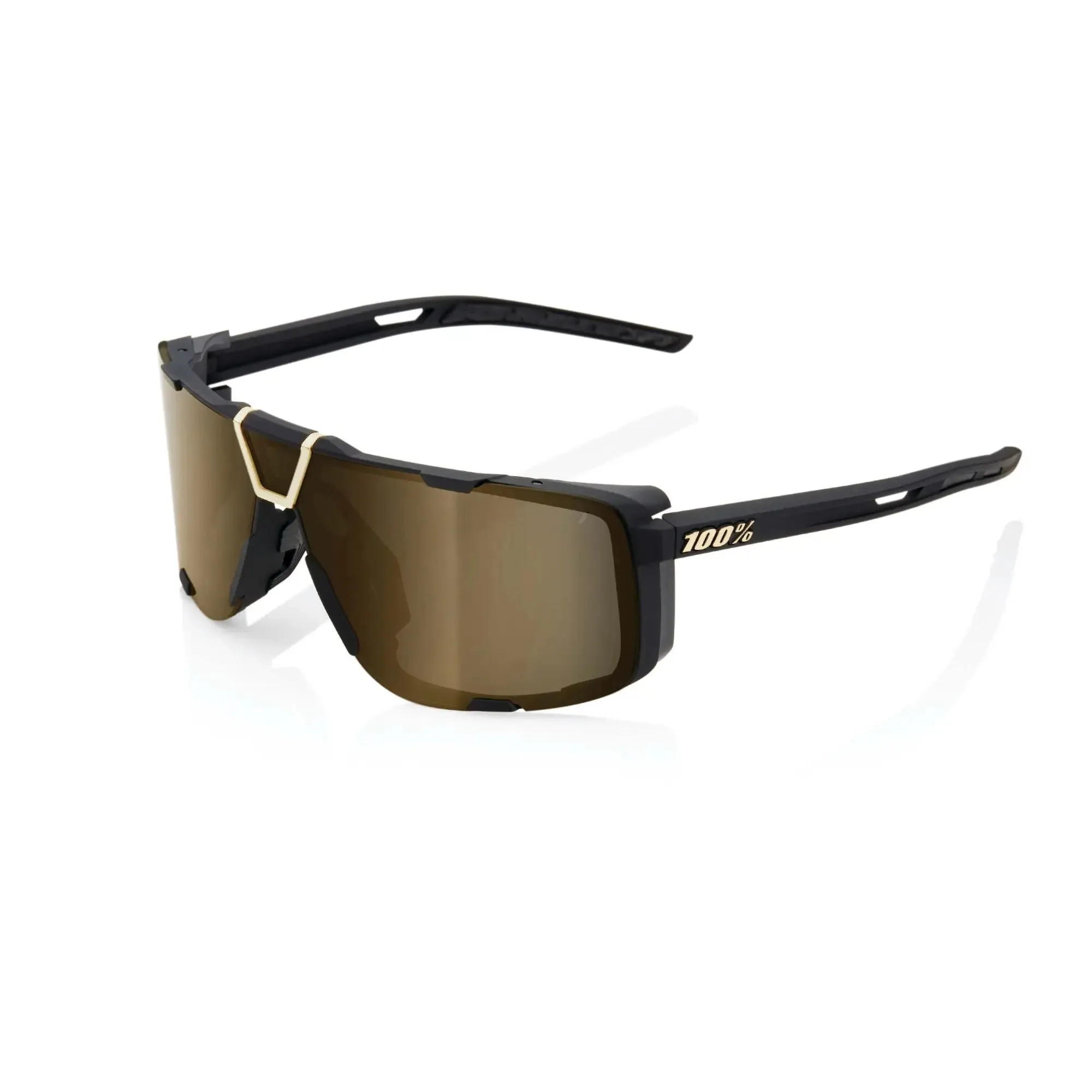 100% Eastcraft Glasses Soft Tact Black / Soft Gold Mirror Lens