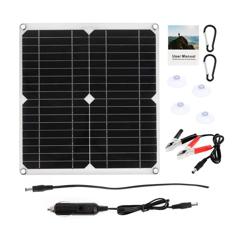 100w Solar Panel Dual 12v/5v USB With 30A Controller Waterproof Solar Cells Poly Solar Cells for Car Yacht RV Battery Charger