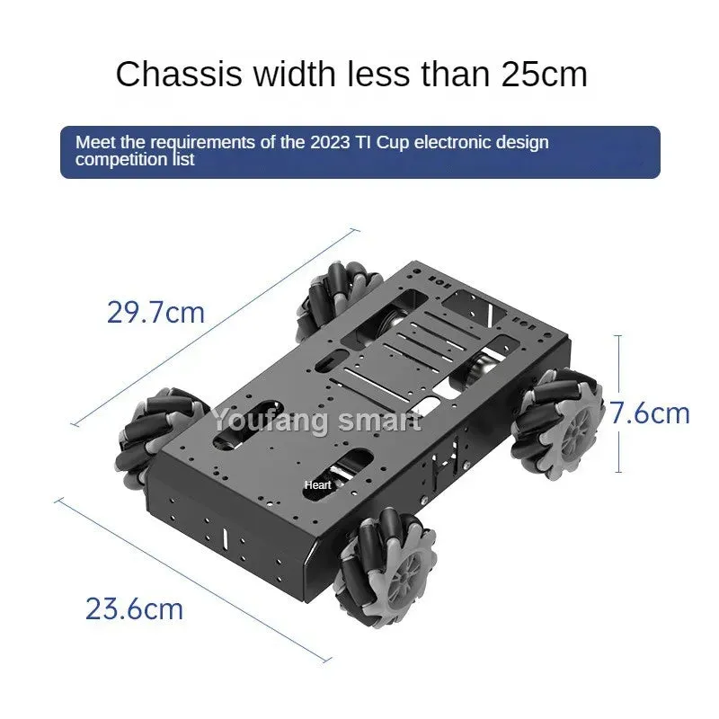 10KG Load 4WD Omnidirection Mecanum Robot Car 97mm Wheel 12V Encoder Motor Metal Chassis for Arduino for Raspberry Pi Robot Kit
