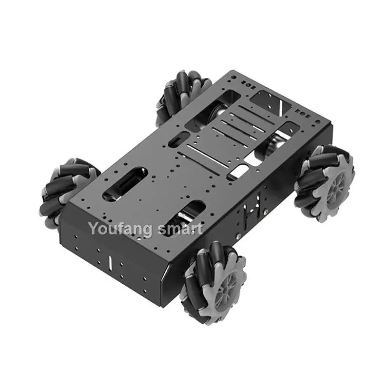 10KG Load 4WD Omnidirection Mecanum Robot Car 97mm Wheel 12V Encoder Motor Metal Chassis for Arduino for Raspberry Pi Robot Kit