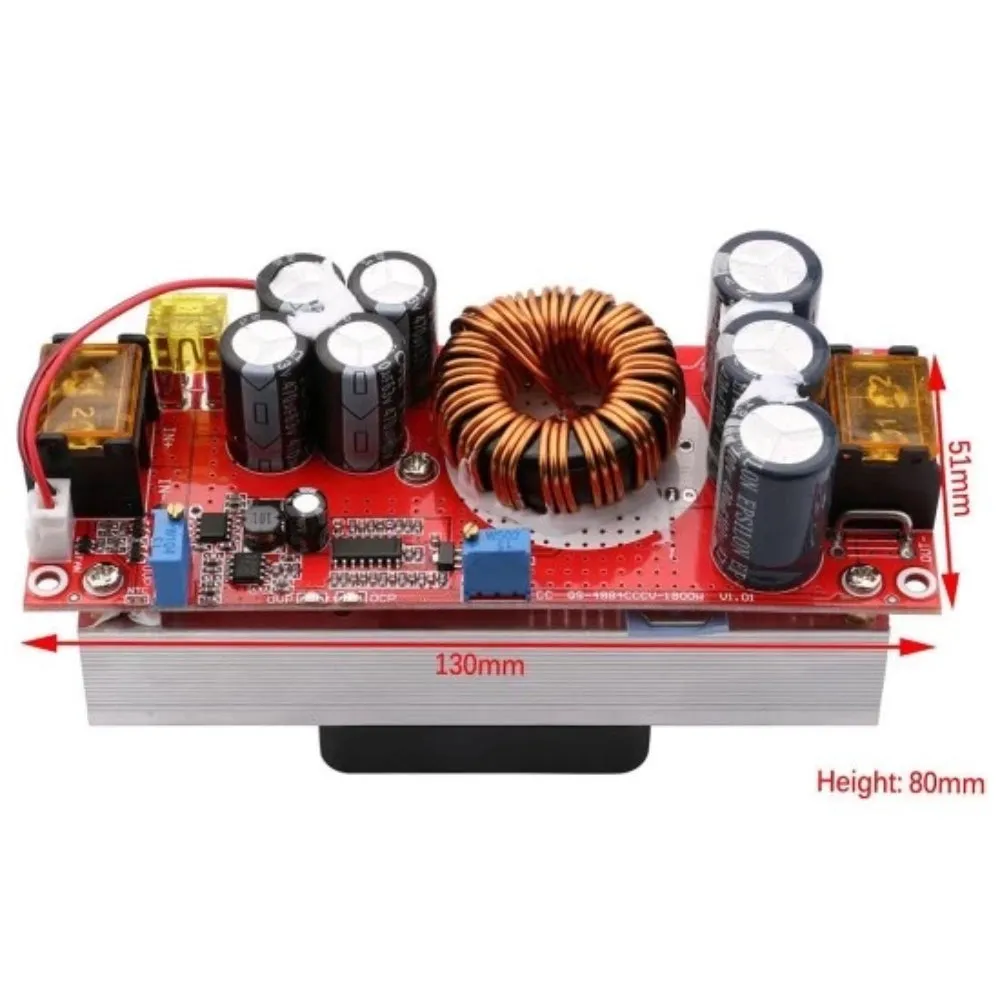 1500W DC-DC 12-48V to, 24-72V Boost Step Up, Converter For Car, Laptop Solar Battery