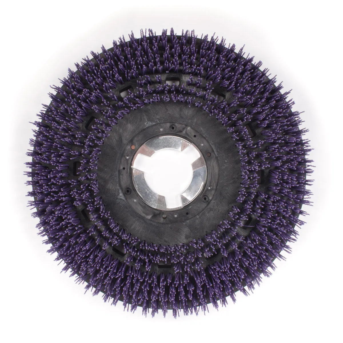 17" Extra Heavy Duty 46 Grit Impregnated Nylon Floor Stripping Brush for Floor Buffers (15" Actual Diameter)