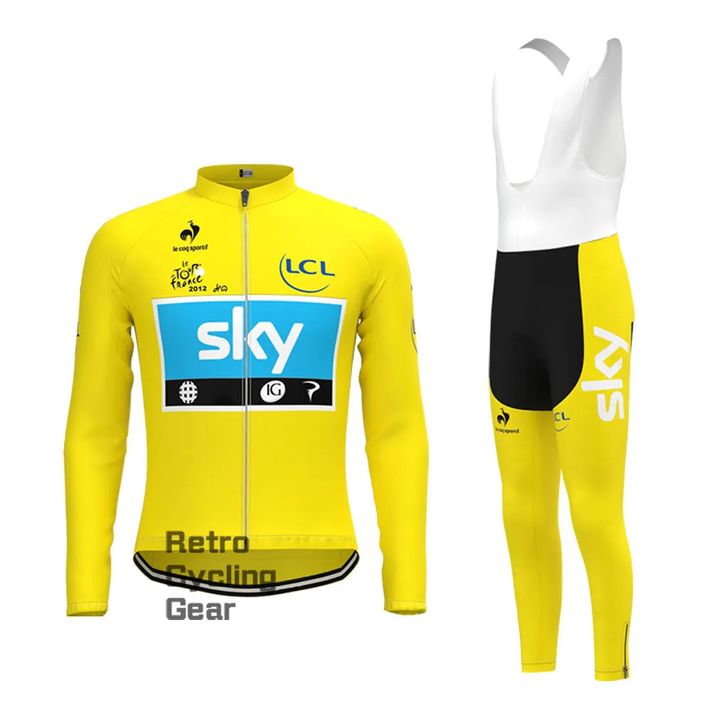 2012 yellow sky Retro Short Sleeve Cycling Kits