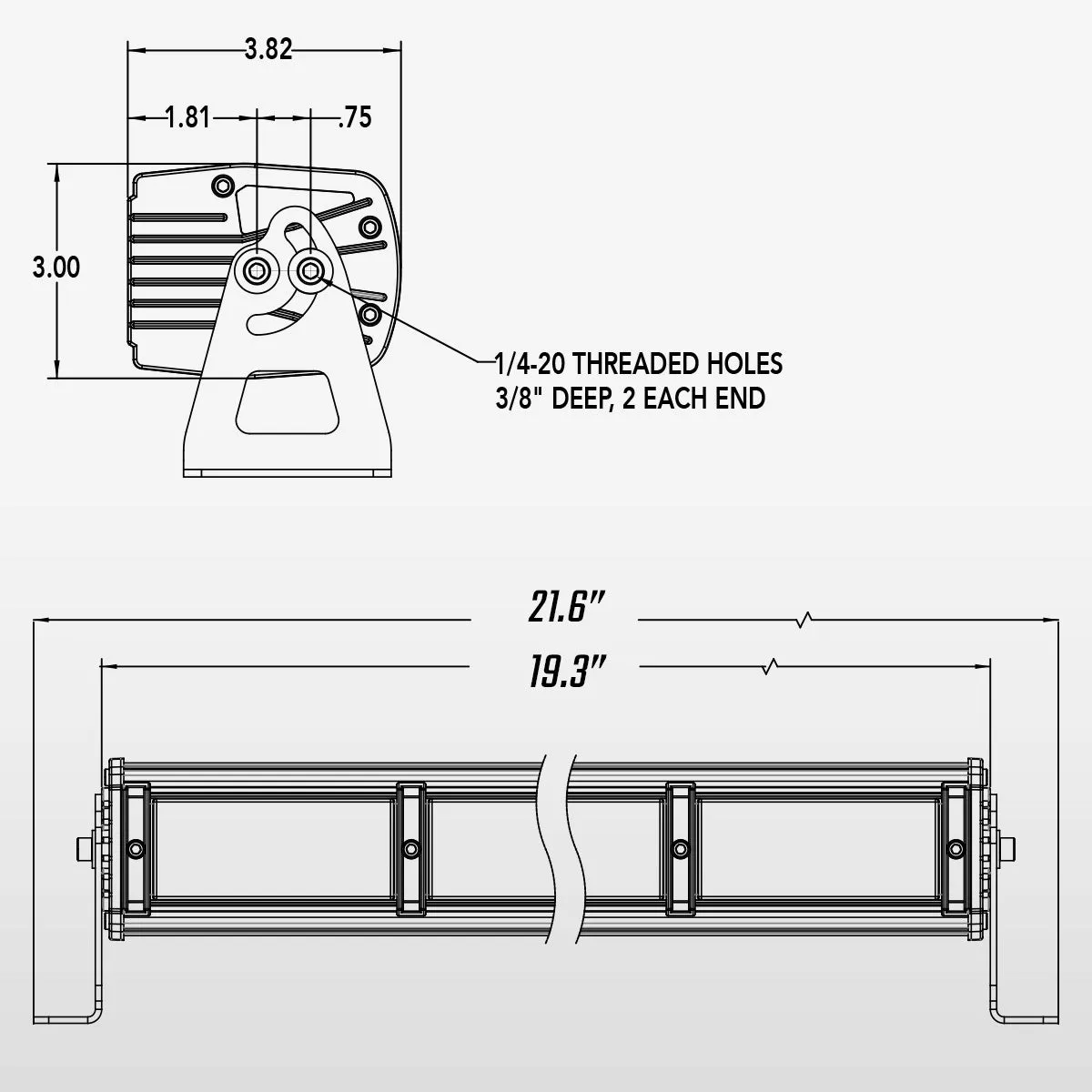 20" TRX Series NFPA LED Brow Lights