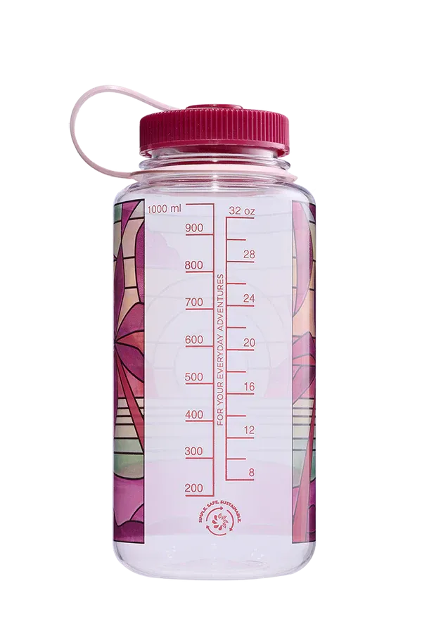 32oz Wide Mouth Stained Glass Print Bottles