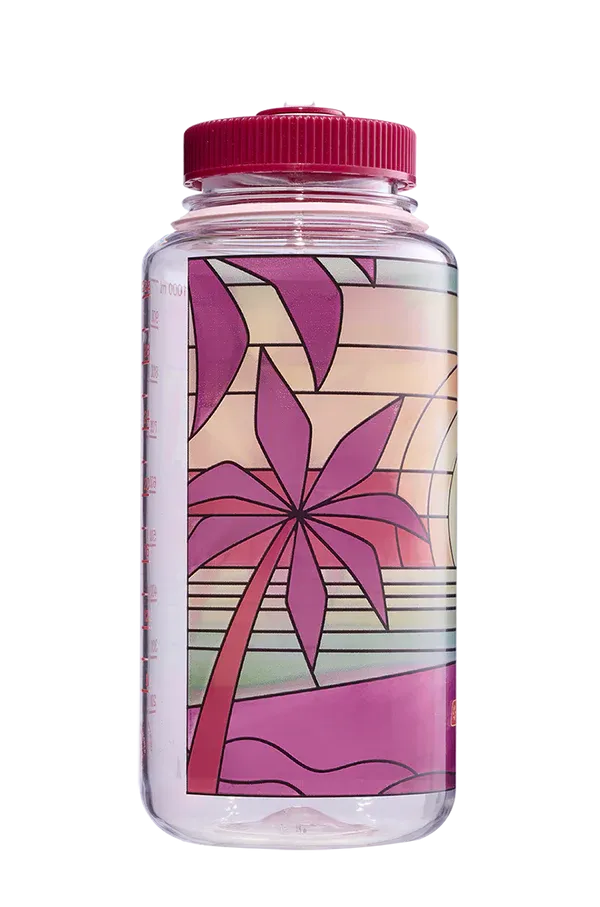 32oz Wide Mouth Stained Glass Print Bottles