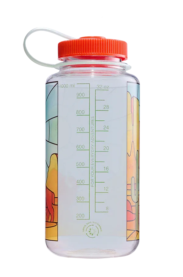 32oz Wide Mouth Stained Glass Print Bottles