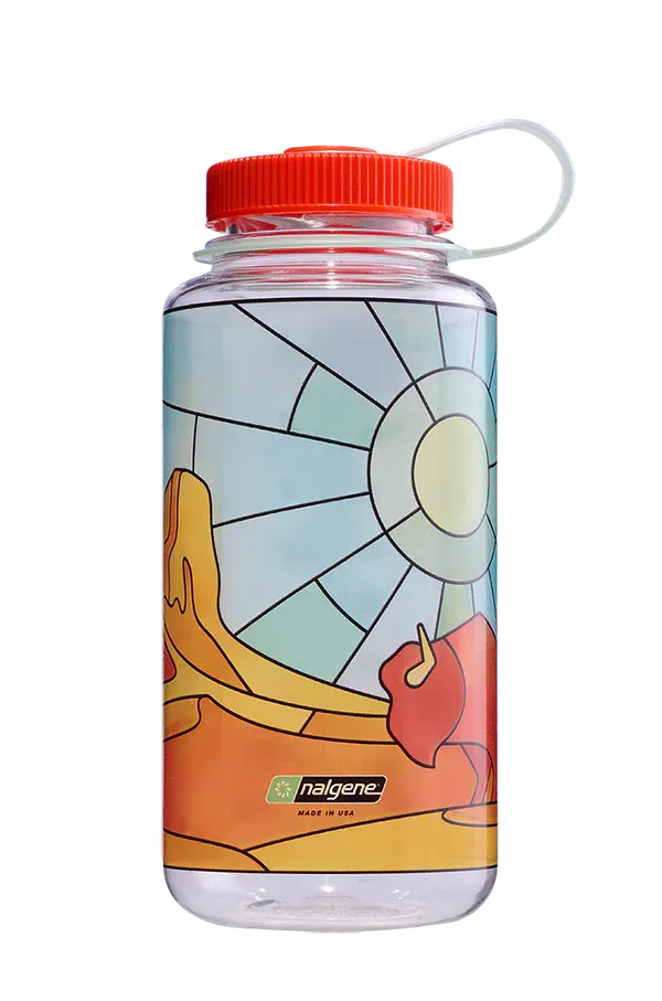 32oz Wide Mouth Stained Glass Print Bottles
