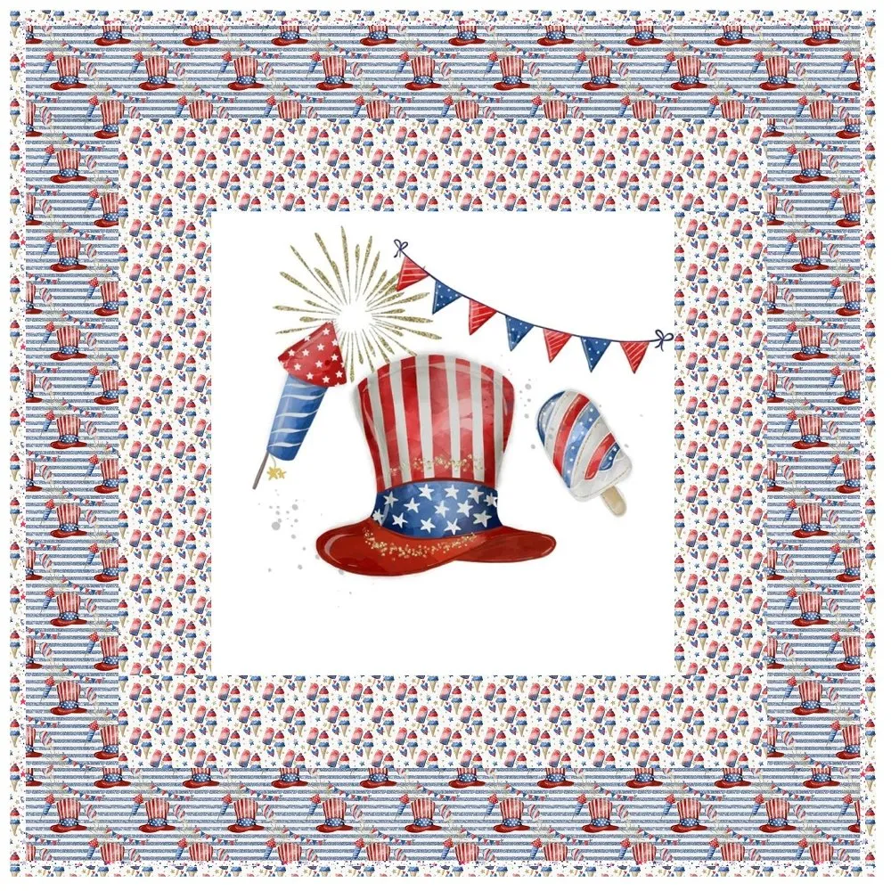 4th of July Party Wall Hanging  42" x 42"