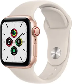 Apple Watch SE 40mm (GPS CELLULAR) Gold Aluminum Case with Starlight Sport Band MKQN3