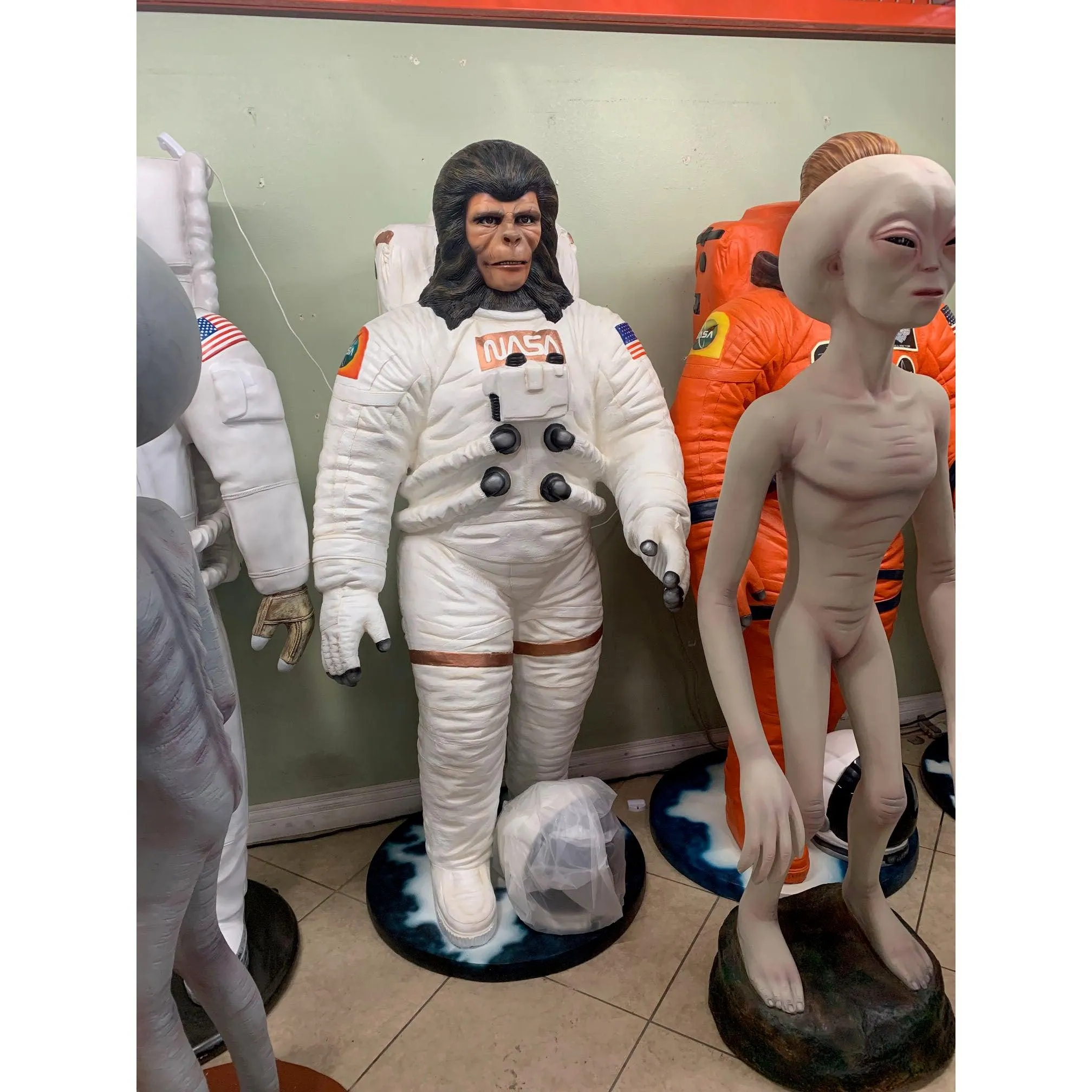 Astronaut Ape Life Size Statue