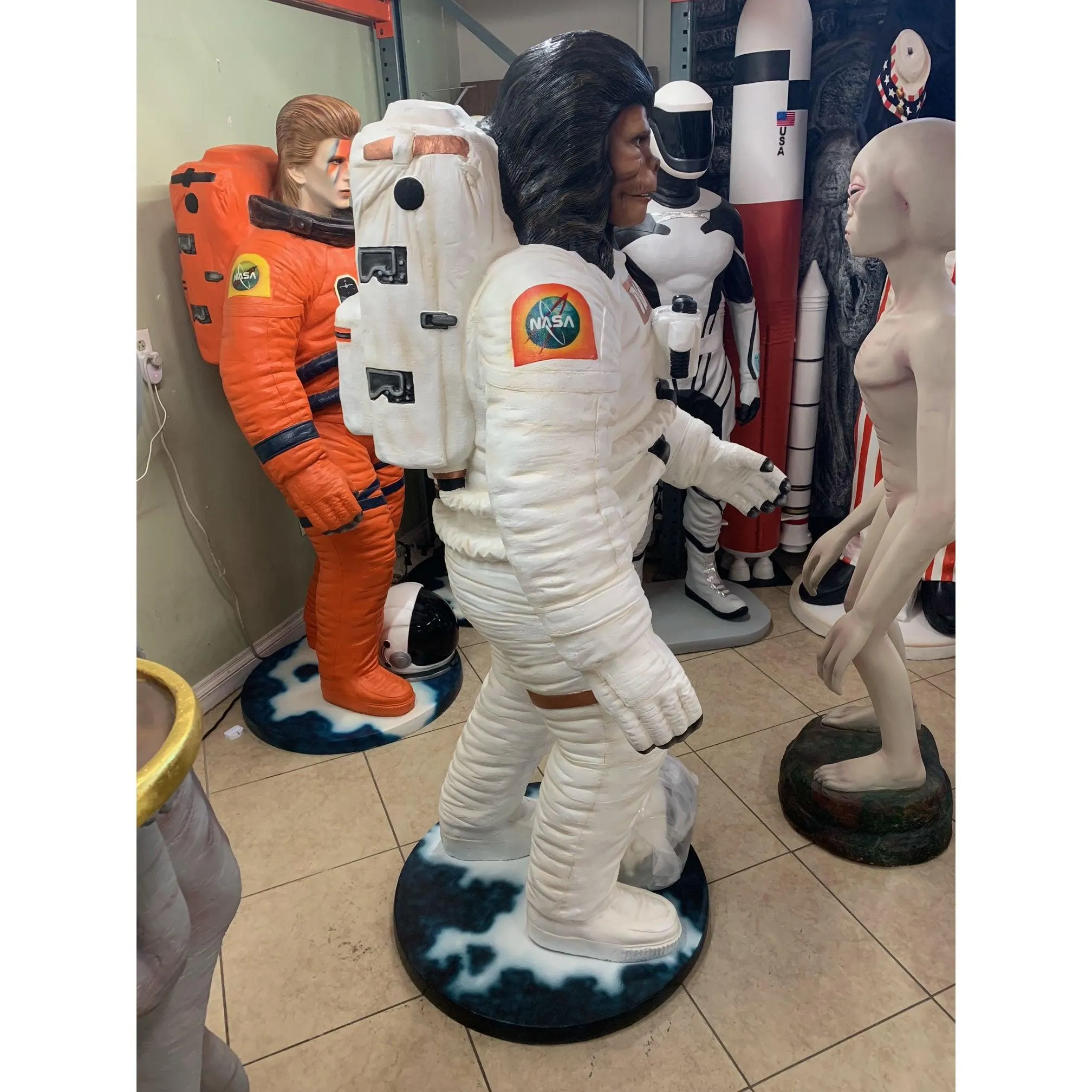 Astronaut Ape Life Size Statue
