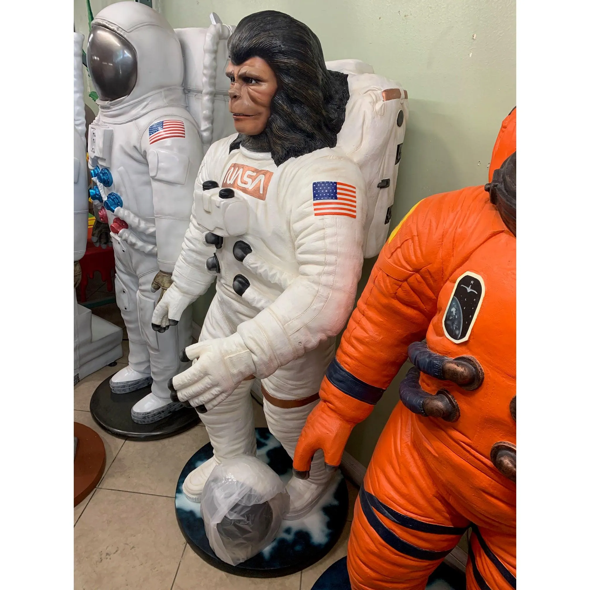 Astronaut Ape Life Size Statue