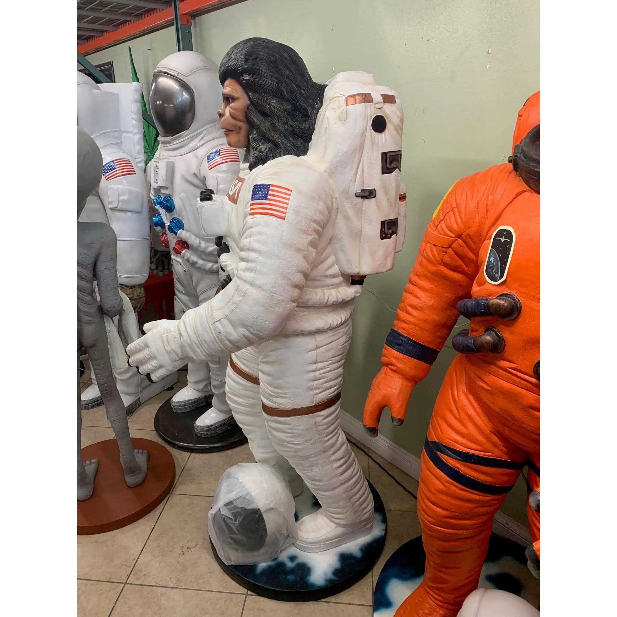Astronaut Ape Life Size Statue
