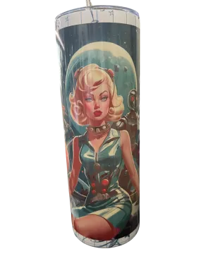 Atomic Pinup vs Robots Tumbler Series 2