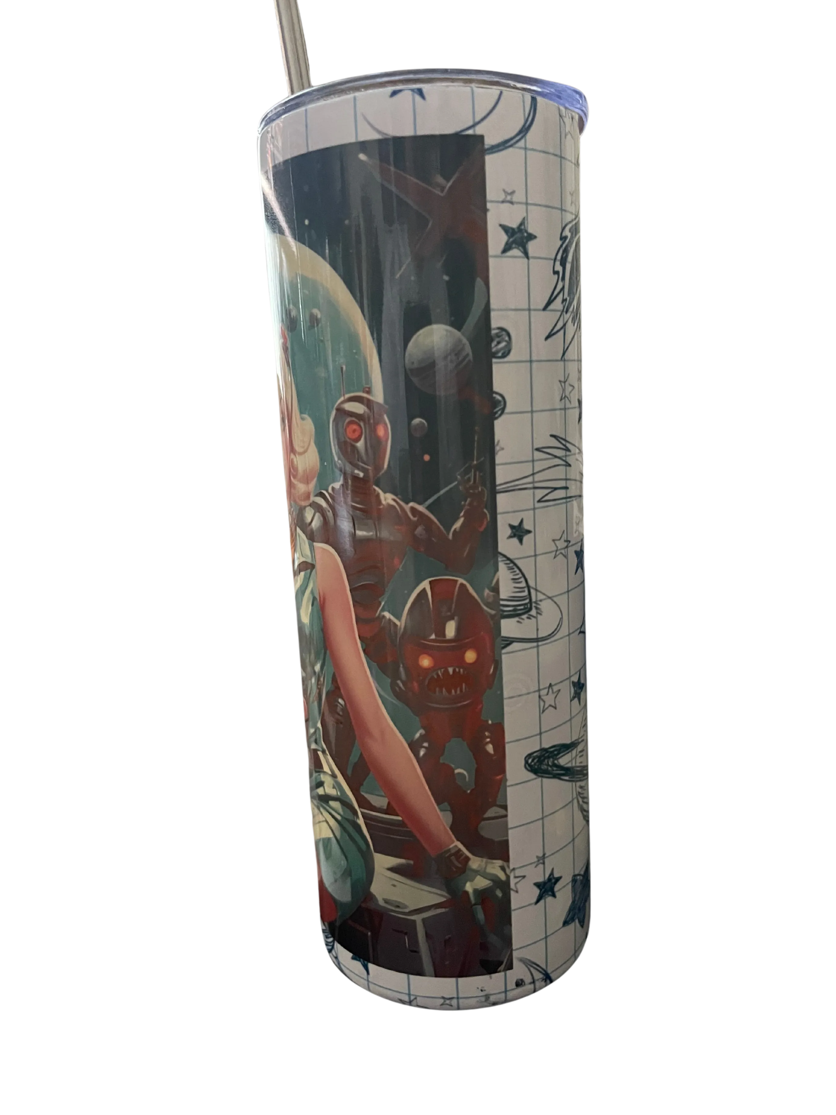 Atomic Pinup vs Robots Tumbler Series 2
