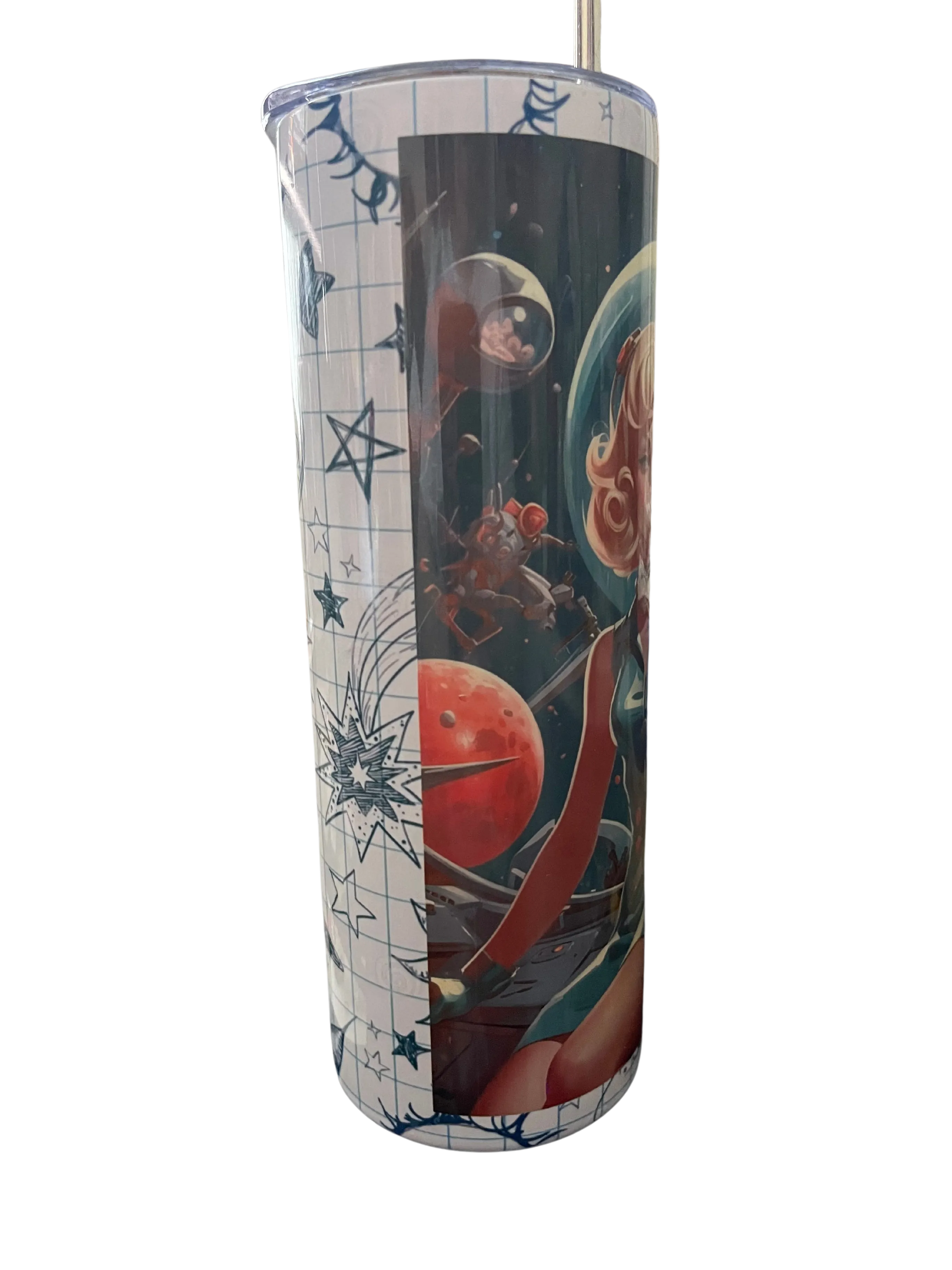 Atomic Pinup vs Robots Tumbler Series 2
