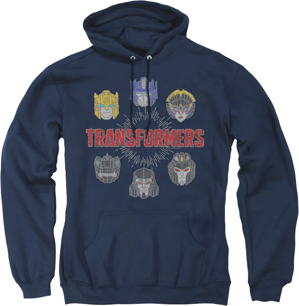 Autobots And Decepticons Head Shots Transformers Hoodie