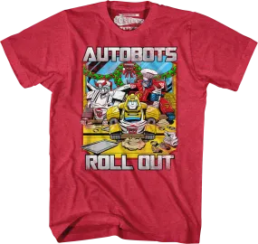 Autobots Roll Out Red Transformers Christmas T-Shirt