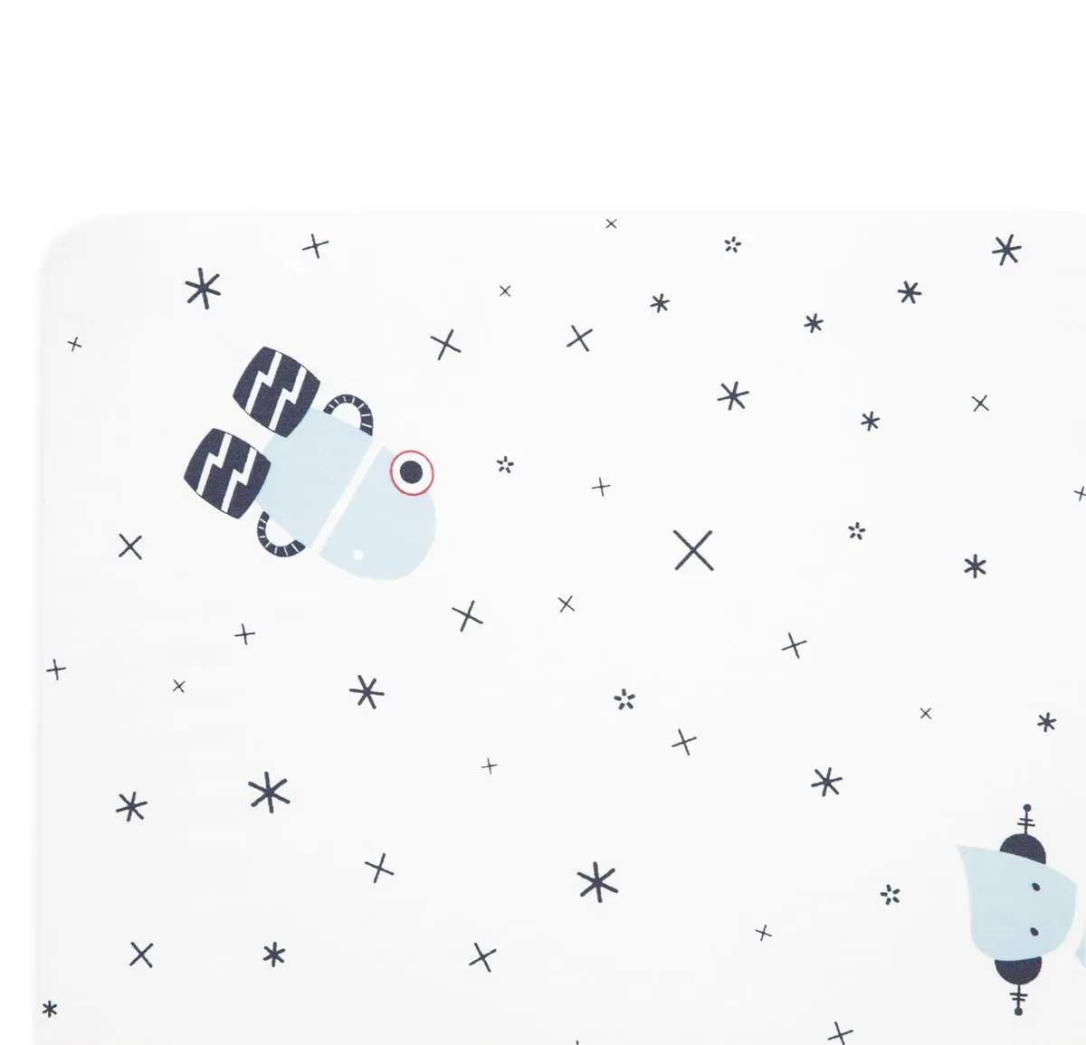 Babyletto Galaxy Floating Robots Fitted Crib Sheet