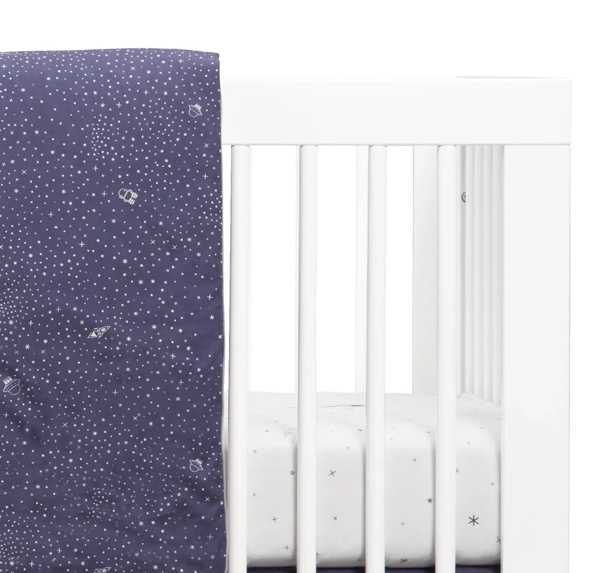 Babyletto Galaxy Floating Robots Fitted Crib Sheet