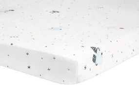 Babyletto Galaxy Floating Robots Fitted Mini Crib Sheet