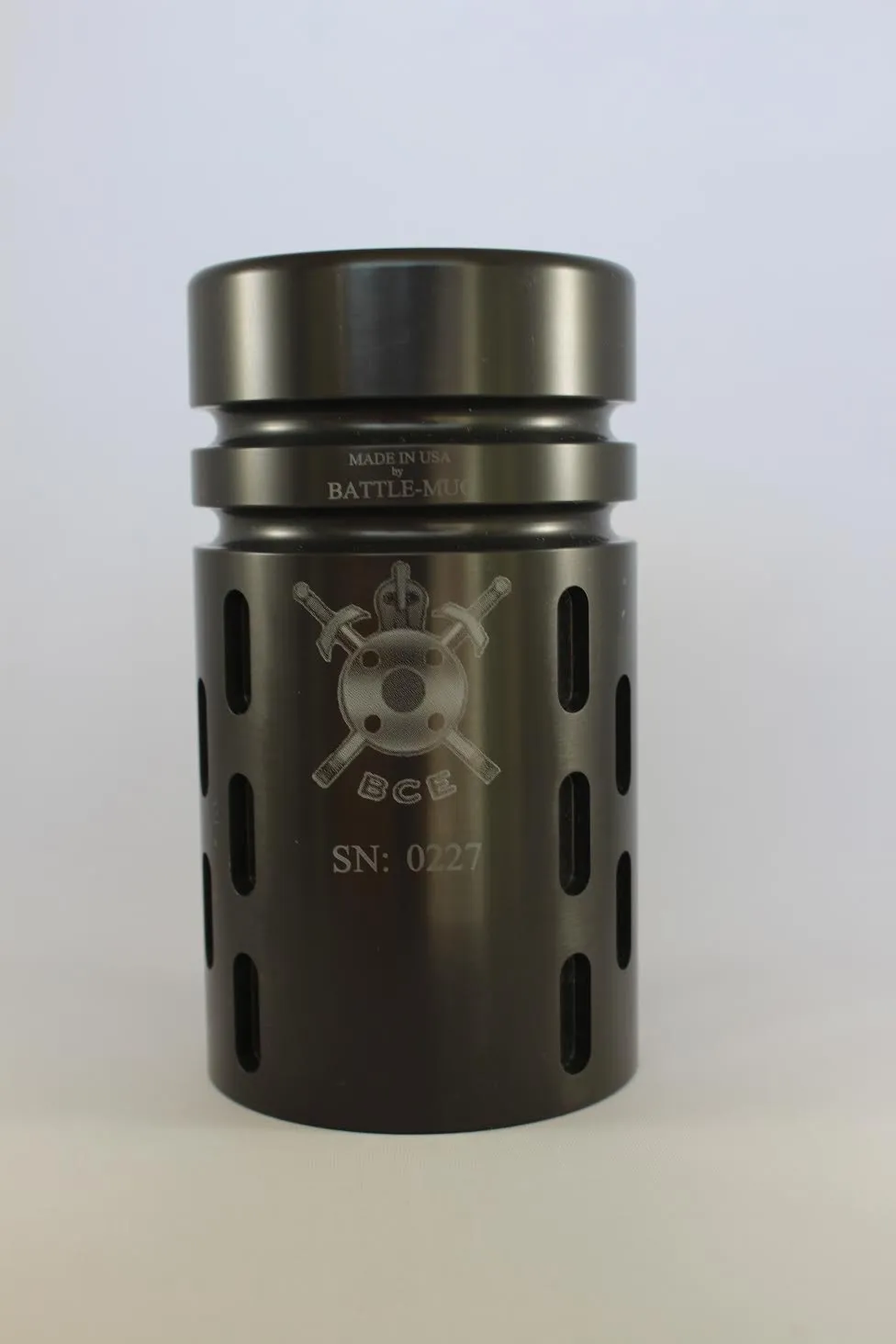 BattleComp Highball Glass Engraved Insignia and Text