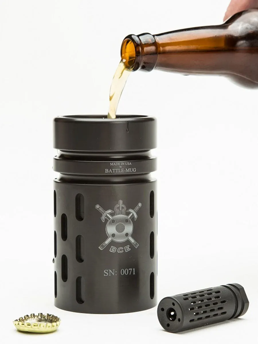 BattleComp Highball Glass Engraved Insignia and Text