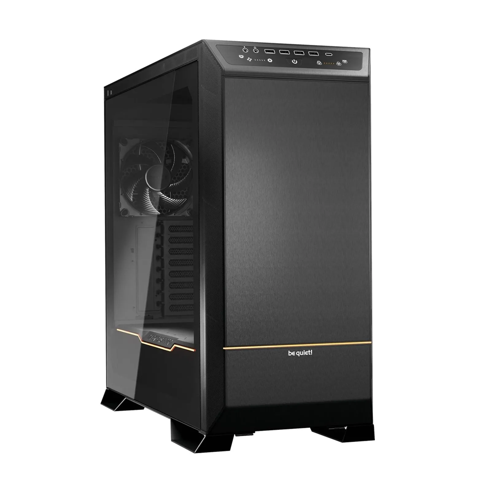Be Quiet! Dark Base Pro 901 Gaming Case w/ Glass Window, E-ATX, ARGB 
 Strip, 3 Fans, Changeable Top & Front, QI Charger, Touch-Sensitive I/O, Black