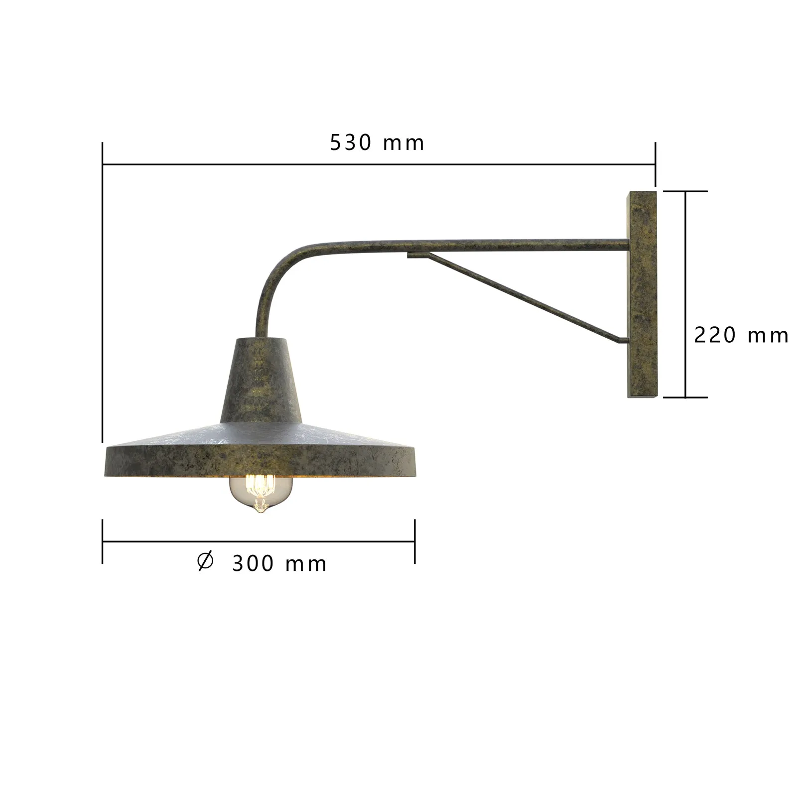 BIANCI Large Outdoor Exterior Wall Light Fixture Matt Black IP44 E27