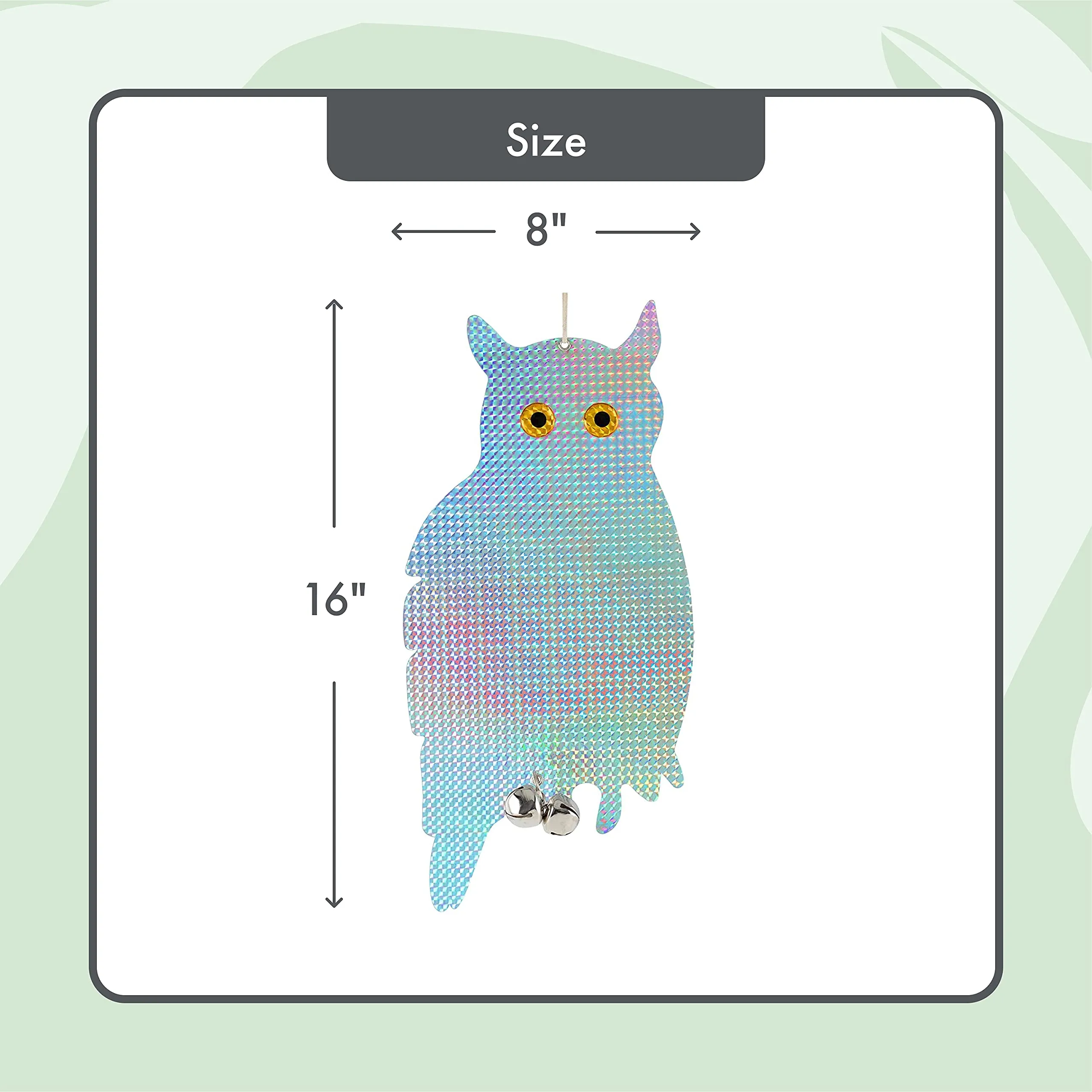 Bird Blinder Reflective Hanging Owl - Repellent Control (2 Pack)