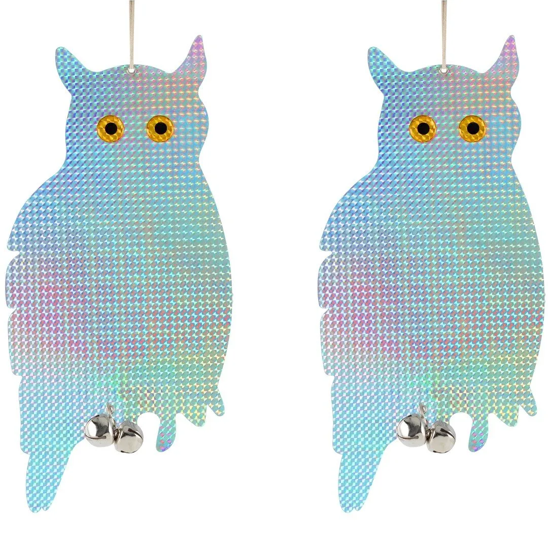 Bird Blinder Reflective Hanging Owl - Repellent Control (2 Pack)