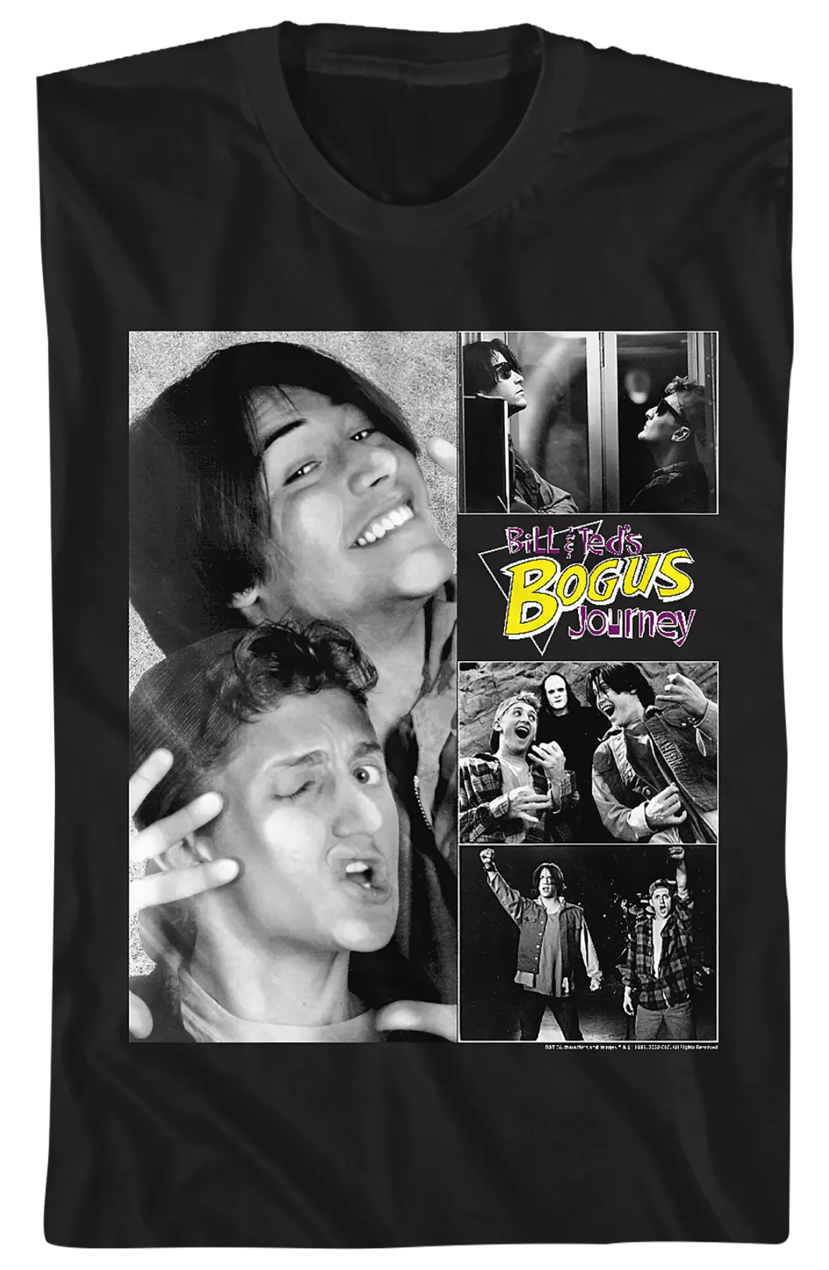 Black and White Collage Bill and Ted's Bogus Journey T-Shirt