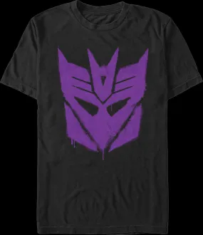 Black Decepticon Graffiti Logo Transformers T-Shirt