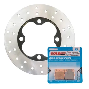 BRAKE DISC & PAD FRONT KIT - HON TRX420FM 07-13