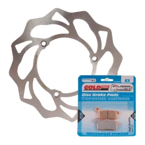 BRAKE DISC & PAD FRONT KIT - KTM 85 SX 03 - WAVE