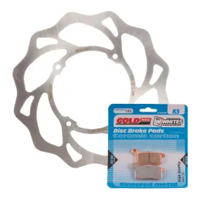 BRAKE DISC & PAD FRONT KIT - KTM 85 SX 04-11 - WAVE