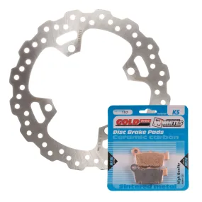 BRAKE DISC & PAD REAR KIT - KAW KLX450R 08-20 - WAVE