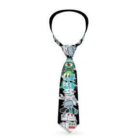 Buckle-Down Necktie - Robots C/U Black