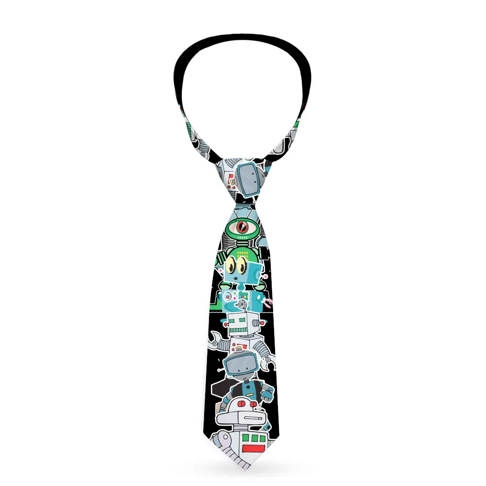 Buckle-Down Necktie - Robots C/U Black