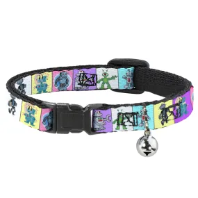 Cat Collar Breakaway - Robots Pastel Blocks