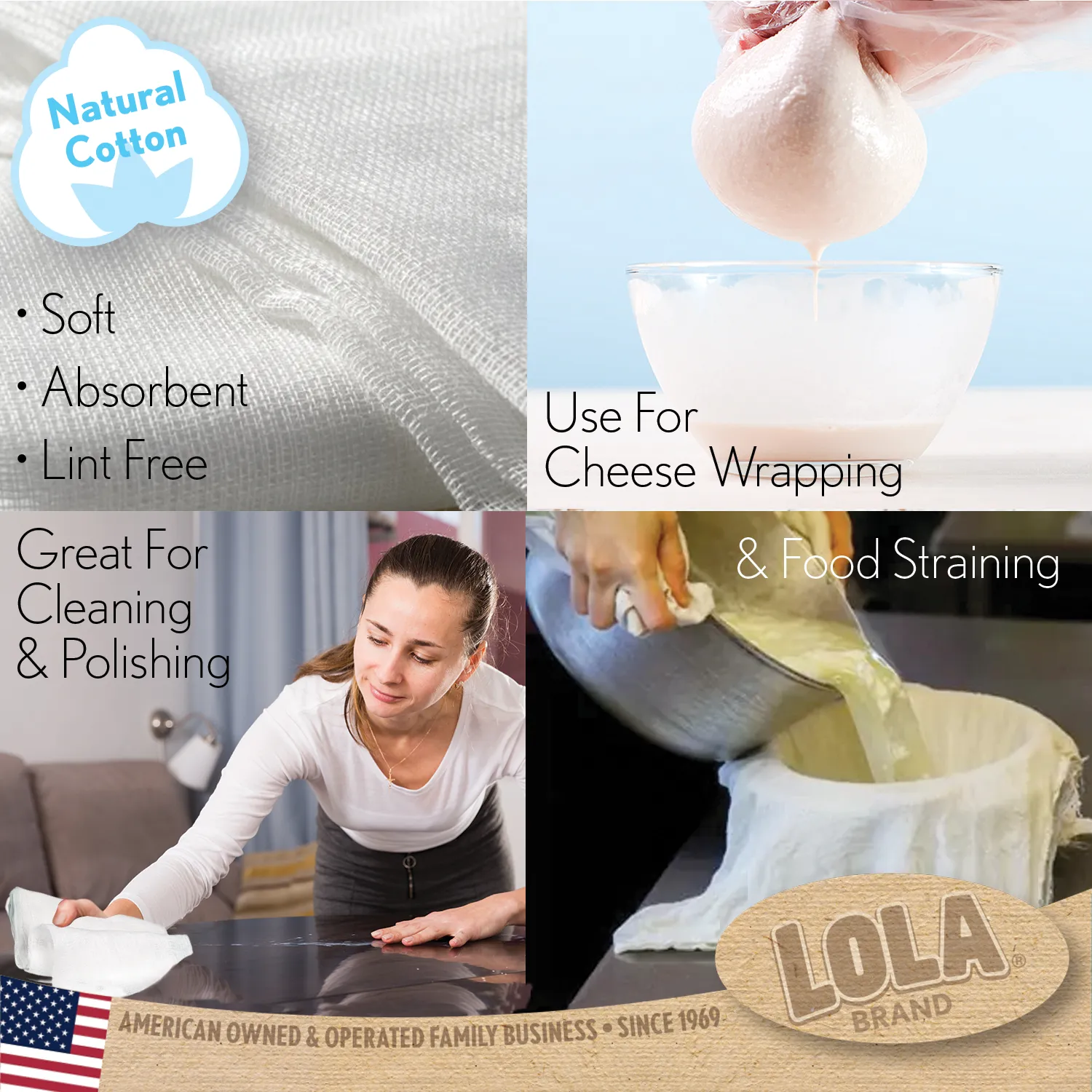 Cheesecloth 100% Cotton - 18 Sq. Yards - 6 Pack