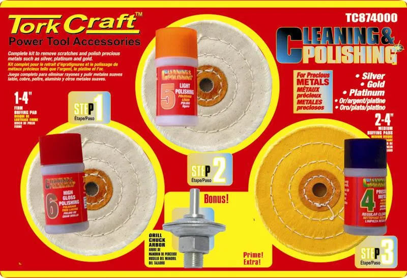 CLEANING & POLISHING KIT - PRECIOUS METALS C/W 12.5MM ARBOR