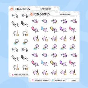 Cleaning Squish Stickers