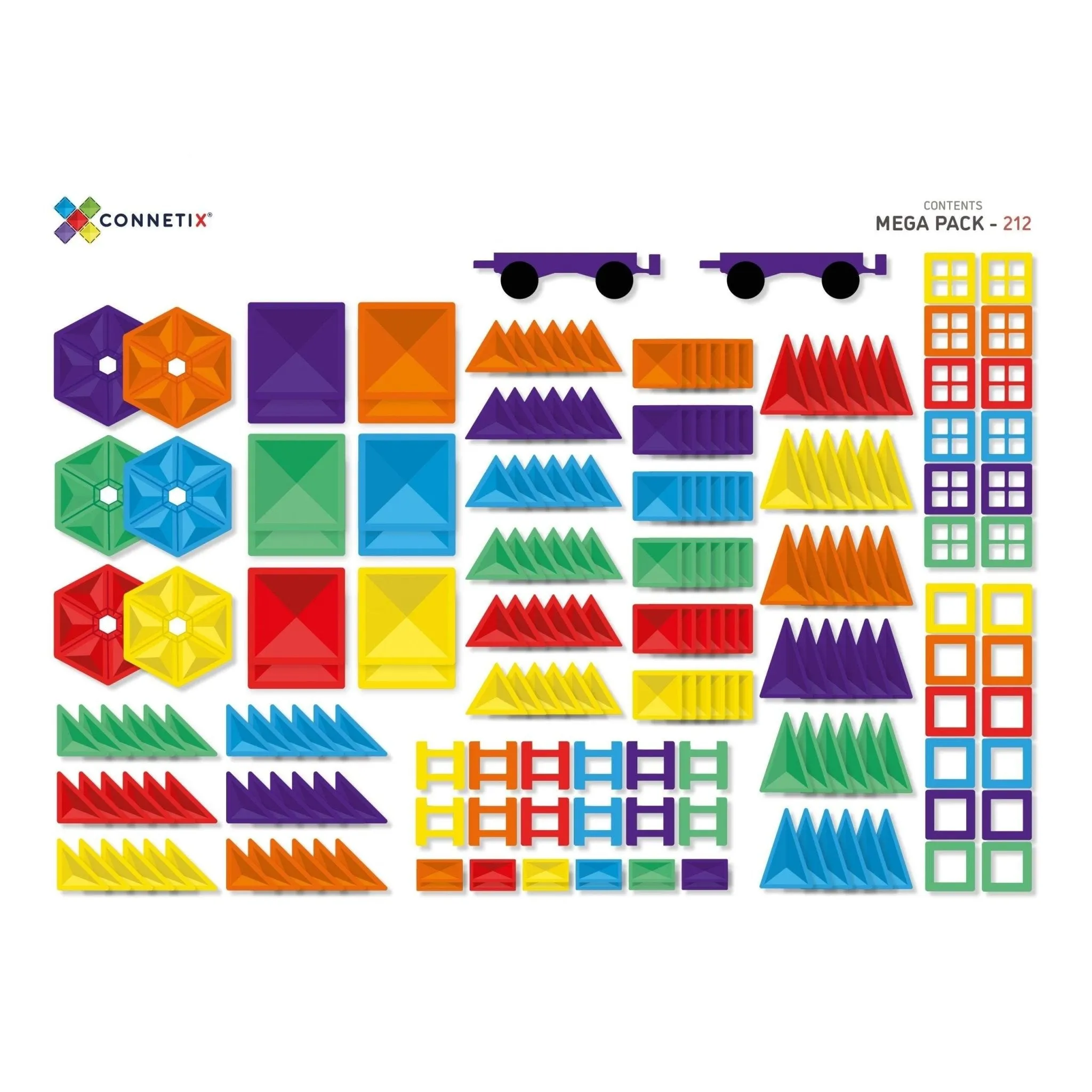 Connetix 212 Piece Mega Pack Rainbow