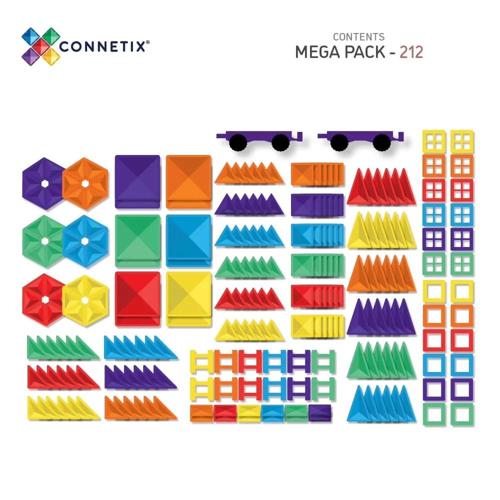 Connetix Rainbow Mega Pack – 212 Piece Set
