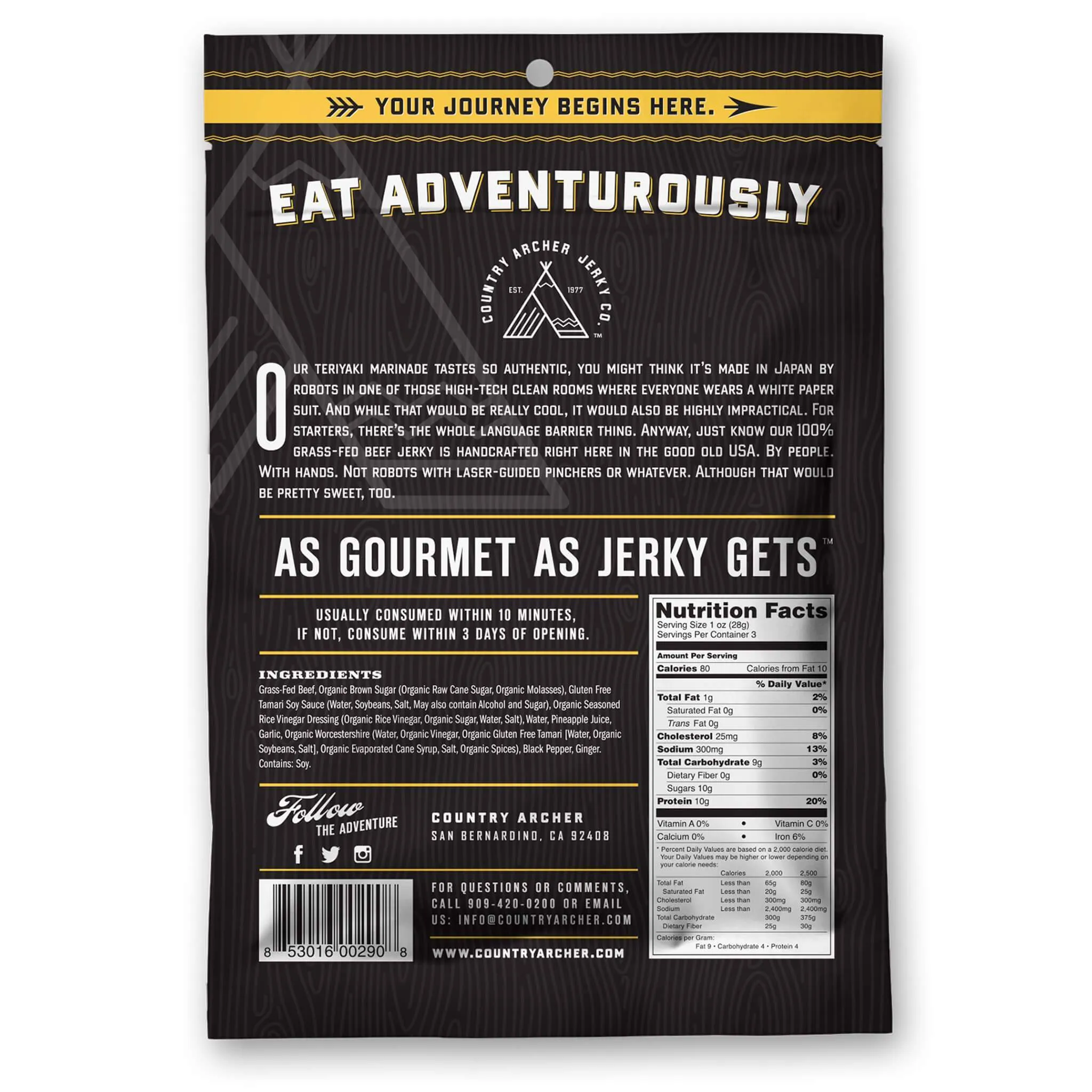 Country Archer - Teriyaki Beef Jerky