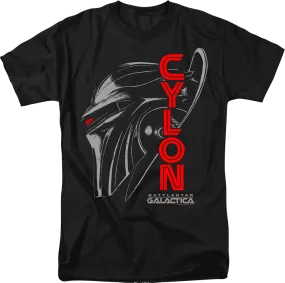 Cylon Head Shot Battlestar Galactica T-Shirt