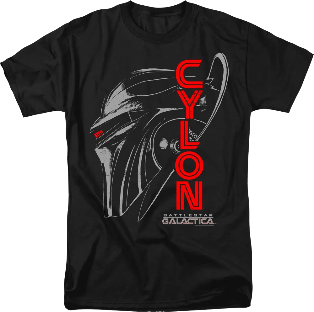 Cylon Head Shot Battlestar Galactica T-Shirt